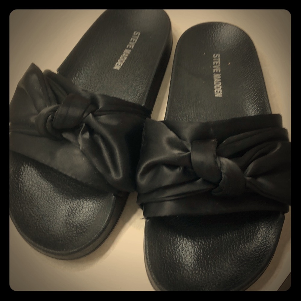 Pool slide Steve Madden silk bow